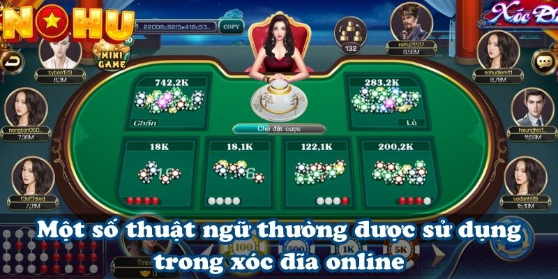 Một số thuật ngữ thường được sử dụng trong xóc đĩa online