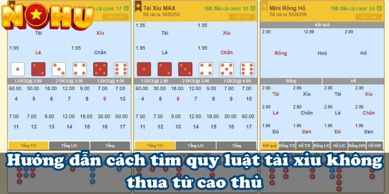 Hướng dẫn cách tìm quy luật tài xỉu không thua từ cao thủ